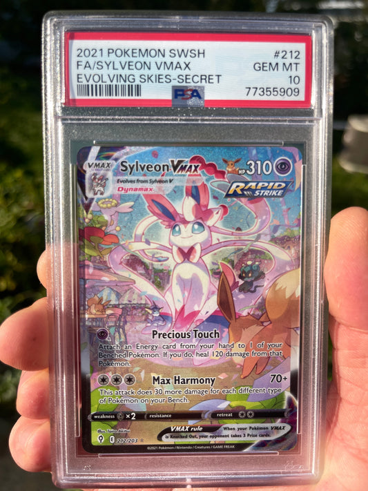 A PSA 10 Sylveon Vmax Alternate Art Pokemon Card Krantztucky Derby Jhorse Race #2 Signed Card