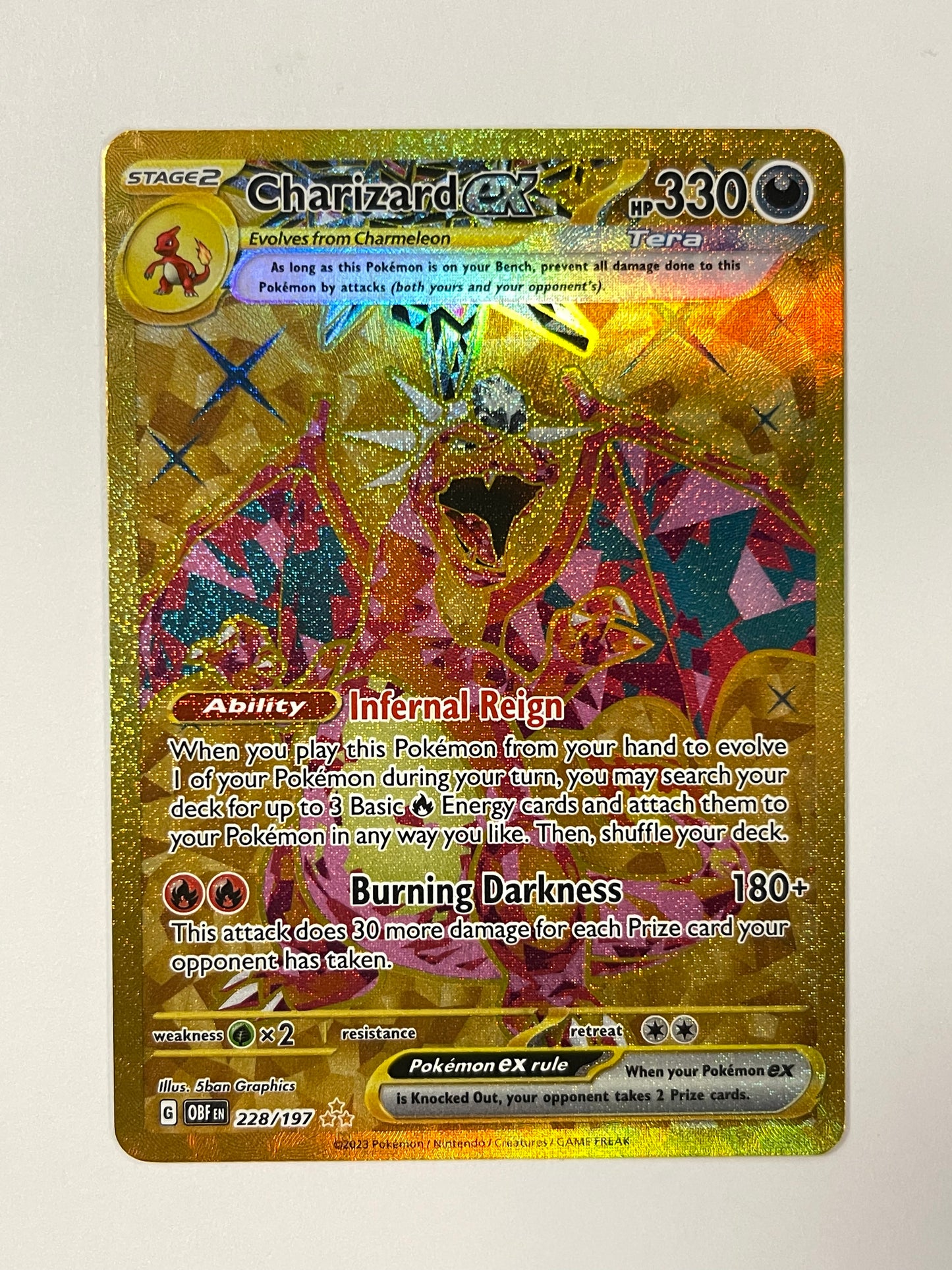 Charizard ex - 228/197 - SV03: Obsidian Flames (OBF) GOLD
