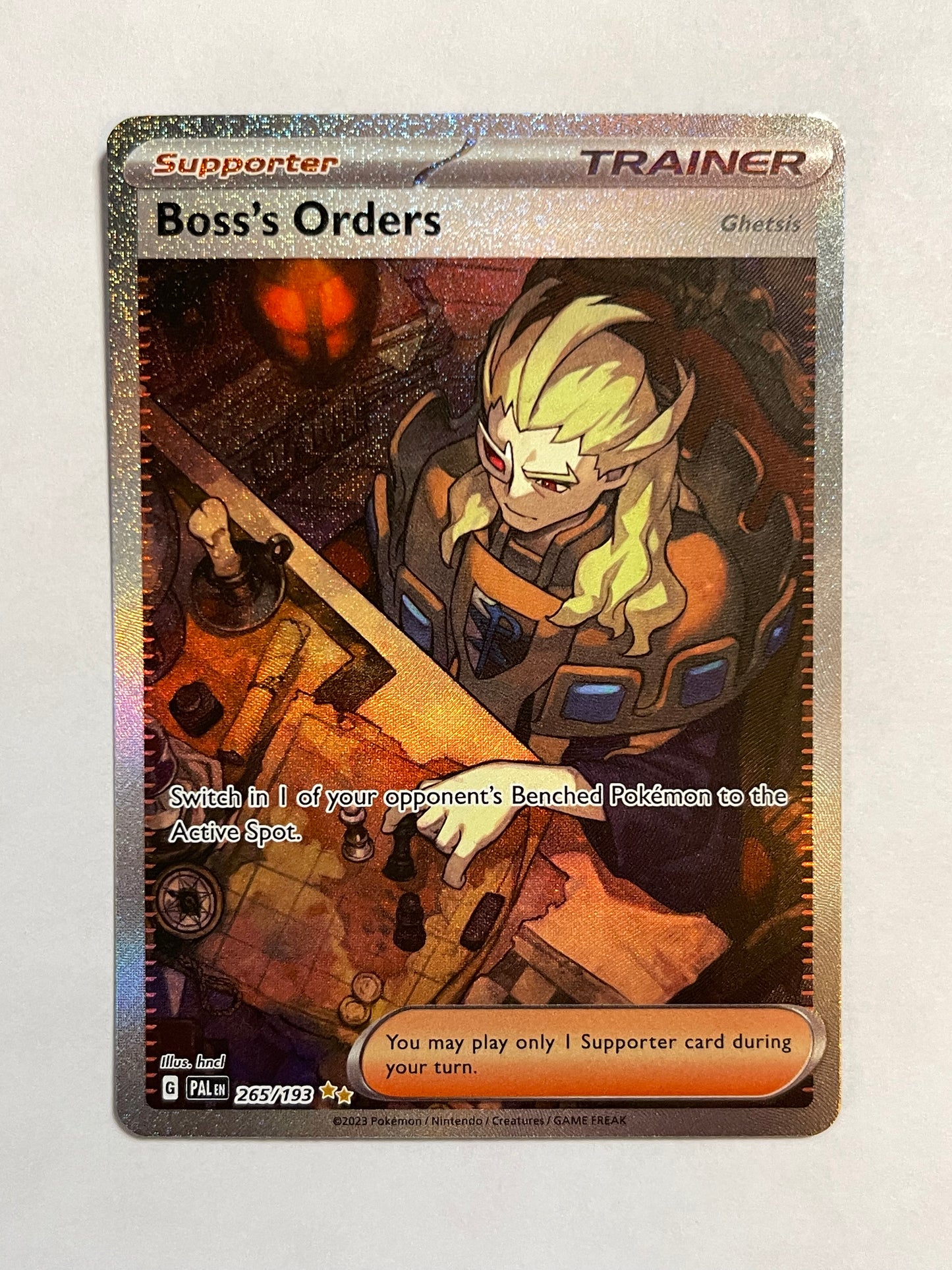 Boss’s Orders 265/193 (Ghetsis) Special Illustration Rare - Paldea Evolved